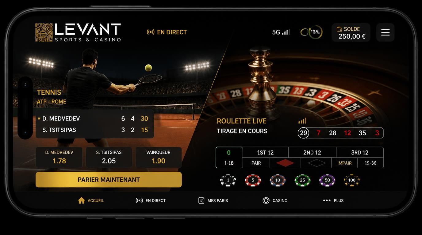 Vue mobile dâun pari sportif en direct avec interface propre, Ă©cran vibrant, changements de cote en temps rĂ©el