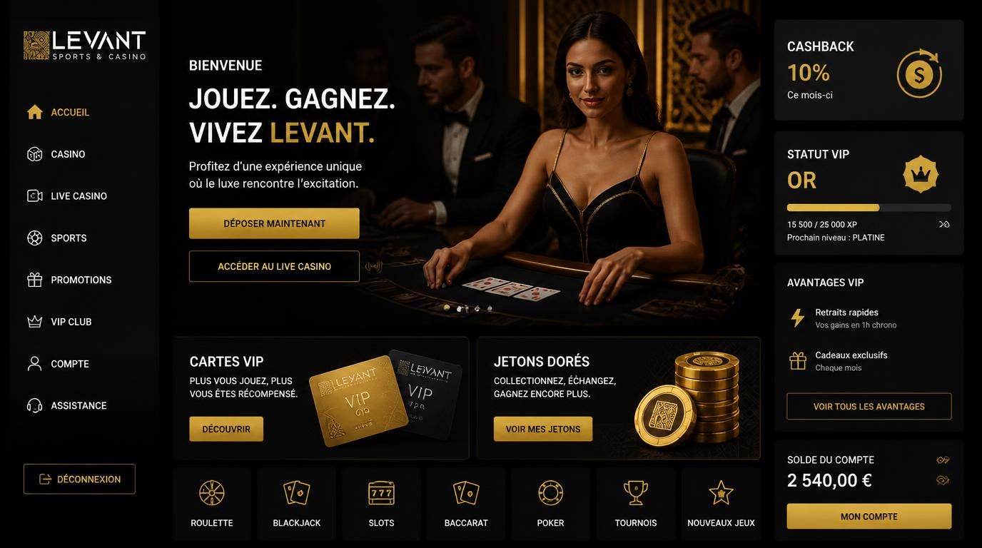 programme VIP, récompenses exclusives, ambiance élégante, live casino