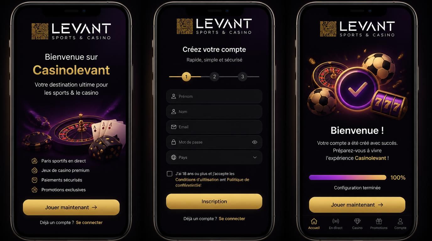 Lancement instantané, inscription simplifiée, jeu immédiat